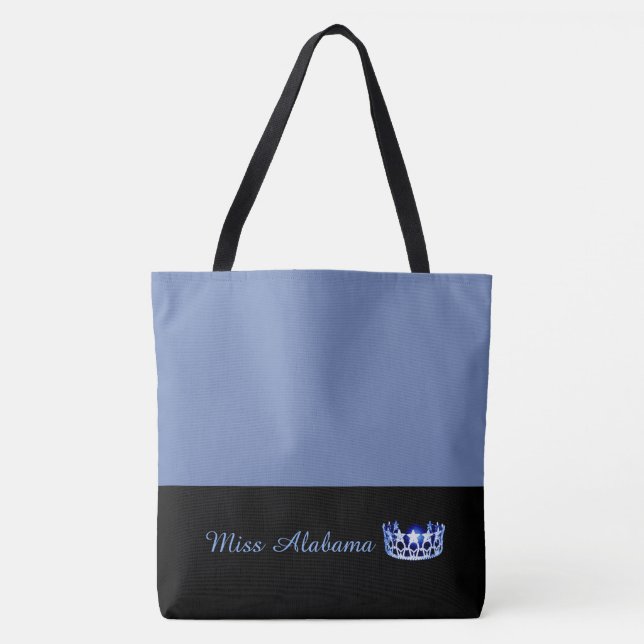 Miss USA Blue Crown Tote Bag-Medium Blue (Front)