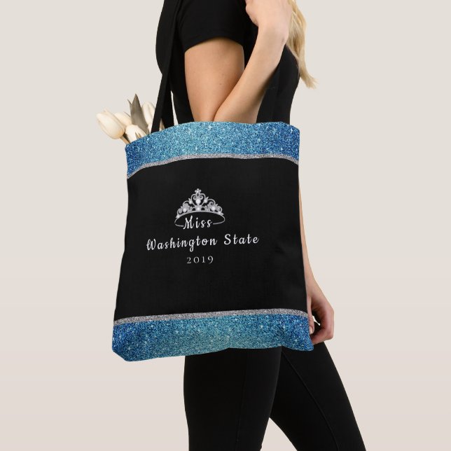 Miss USA Crown Custom Title Tote Bag (Close Up)