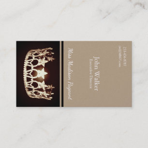 Miss USA Gold Crown Business Cards