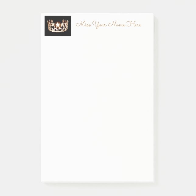 Miss USA Gold Crown Post-it-Notes Post-it Notes (Front)