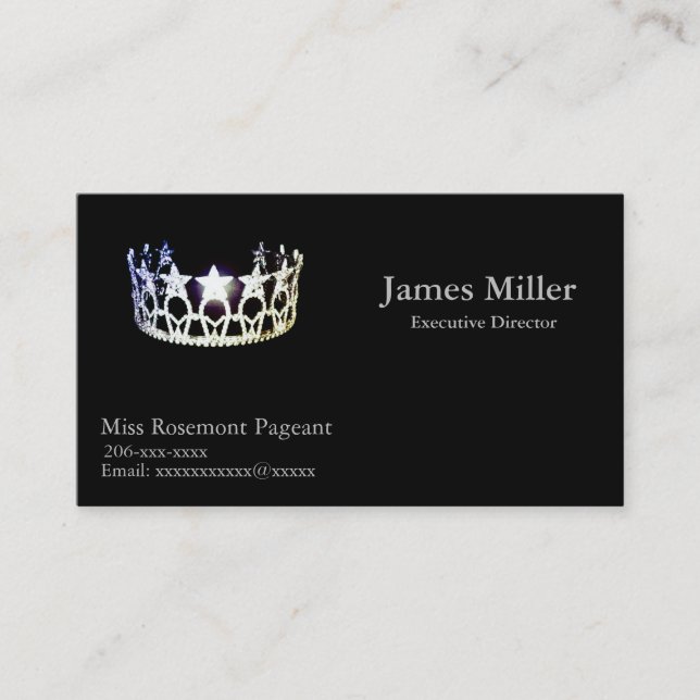 Miss USA Personalised Pageant Business Card (Front)