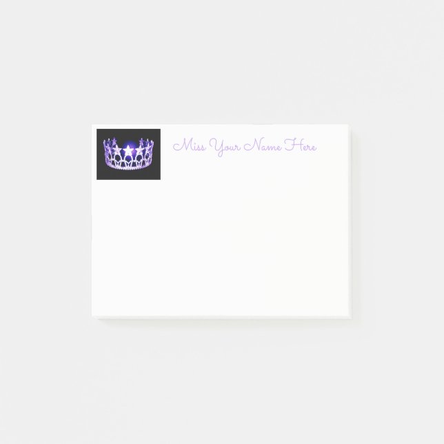 Miss USA Purple Crown Post-it-Notes Post-it Notes (Front)