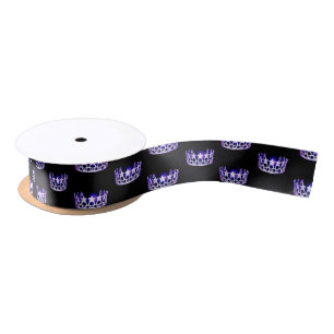 Miss USA Purple Star Crown Satin Ribbon