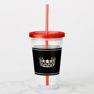 Miss USA Silver Crown Acrylic Tumbler