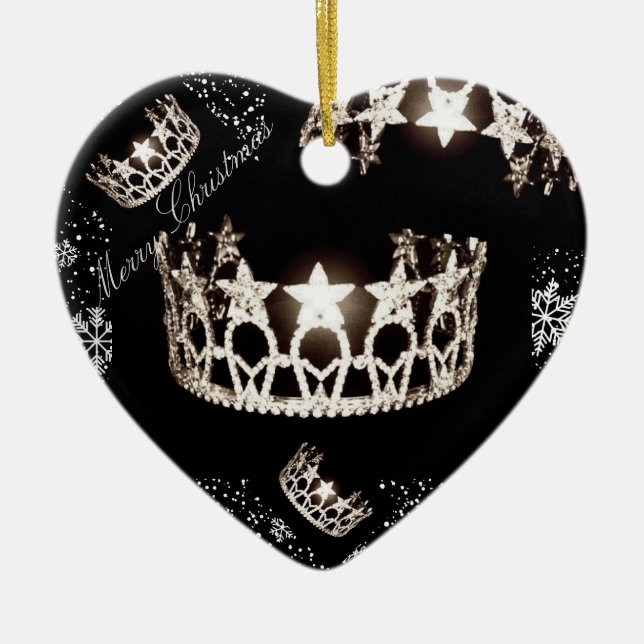 Miss USA Silver Crown Christmas Ornament (Front)