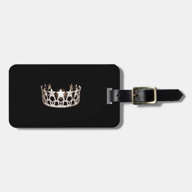 Miss USA Silver Crown Luggage Tag (Front Horizontal)