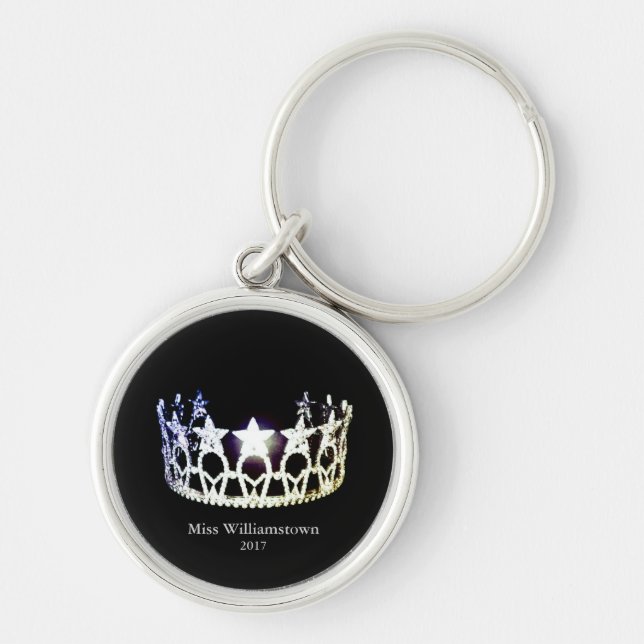 Miss USA Silver Crown Metal Key Chain (Front)
