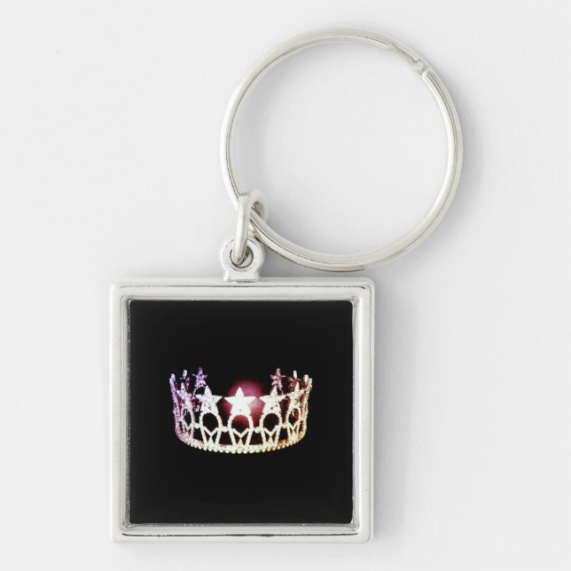 Miss USA Silver Crown Metal Key Chain (Front)