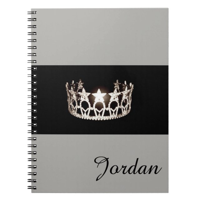 Miss USA Silver Crown Notebook Custom Name (Front)
