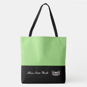 Miss USA Silver Crown Tote Bag-Large Apple Bag