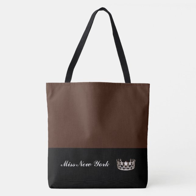 Miss USA Silver Crown Tote Bag-LRGE BT Sienna (Front)