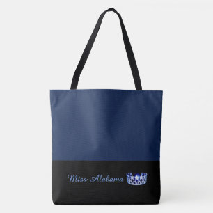 Miss USA State Royal Blue Crown Tote Bag- Navy Bag