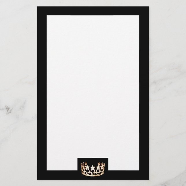 Miss USA State style Crown Stationery (Front)