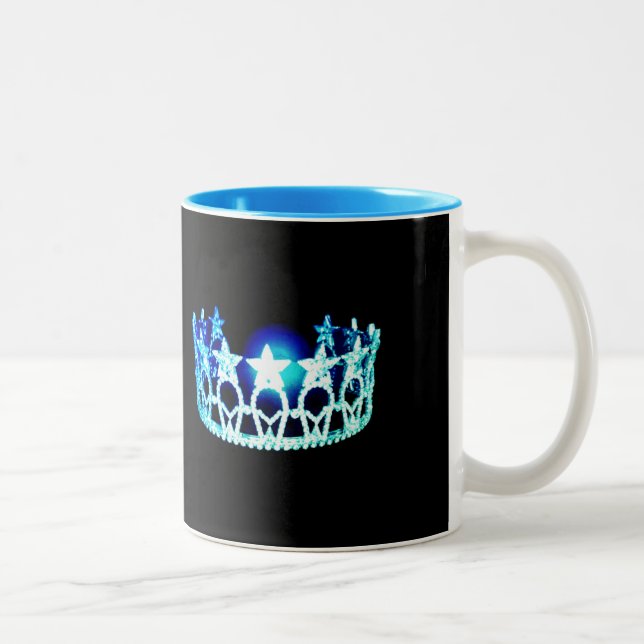 Miss USA style Aqua Turquoise Crown  Mug (Right)