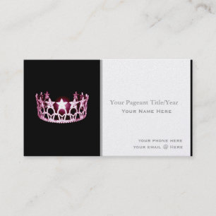 Miss USA style Crown Custom Business Cards