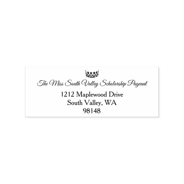 Miss USA style Pageant Rubber Stamp (Imprint)