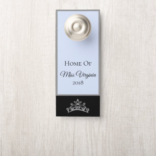 Miss USA style Pageant SLVR BLU Crown Door Hanger