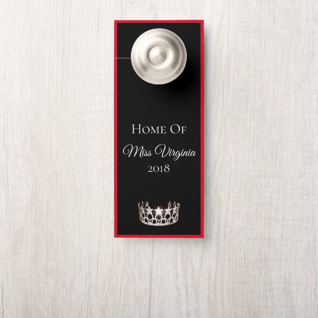 Miss USA style Pageant SLVR Crown Door Hanger (On Knob)
