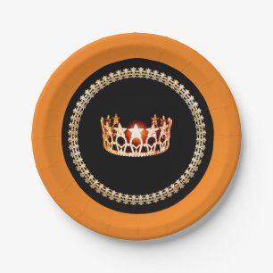 Miss USA style Red 7" Paper Plates