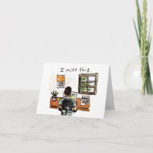 Miss Ya | Co-Worker Card Working Remotely