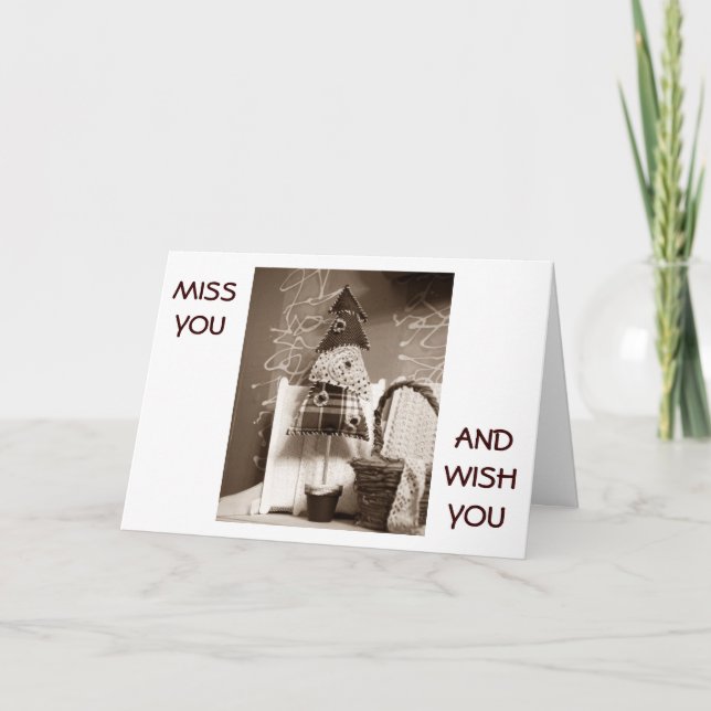 MISS YOU AND WISH YOU A VERY VERY MERRY CHRISTMAS HOLIDAY CARD (Front)