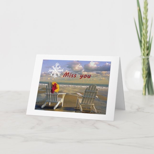 MISS YOU-BEACH CHRISTMAS CARD (Front)