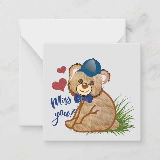 Miss you Bear Card (Front)