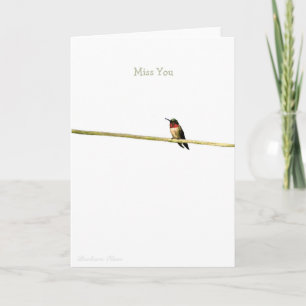 Miss You: blank inside Card