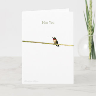Miss You: blank inside Card