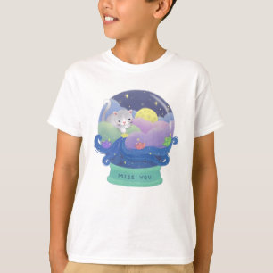 Miss You: Cat & Paper Boats T-Shirt