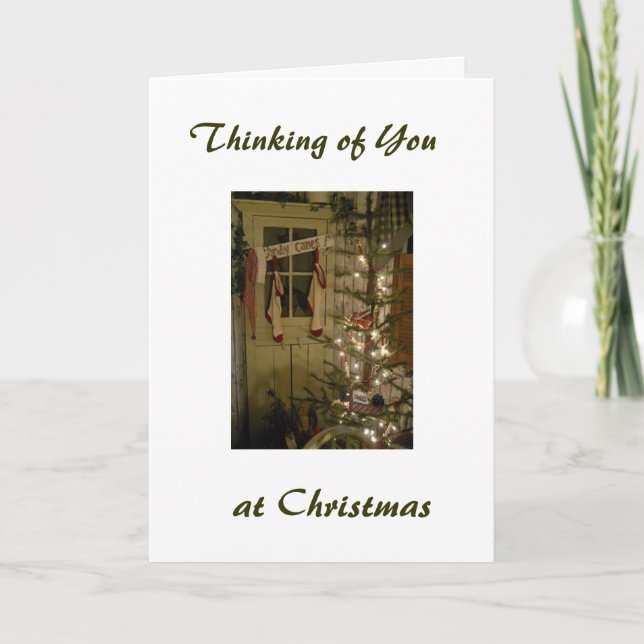 MISS YOU FRIENDS AT CHRISTMAS TIME HOLIDAY CARD (Front)