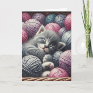 Miss You   Hope All is Well   Cute Kitten Card