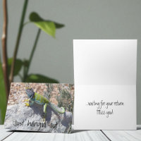 Miss You Lizard Sunbathing Add Your Photo Greeting