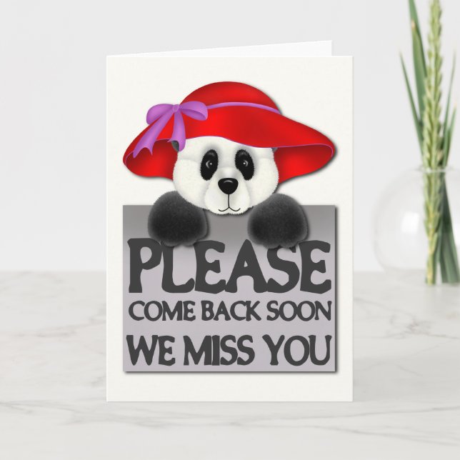 Miss You Panda Card (Front)