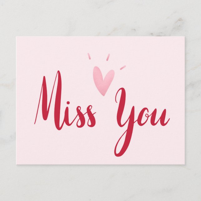 Miss You Postcard (Front)