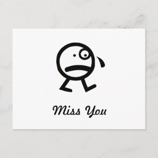 Miss you postcard