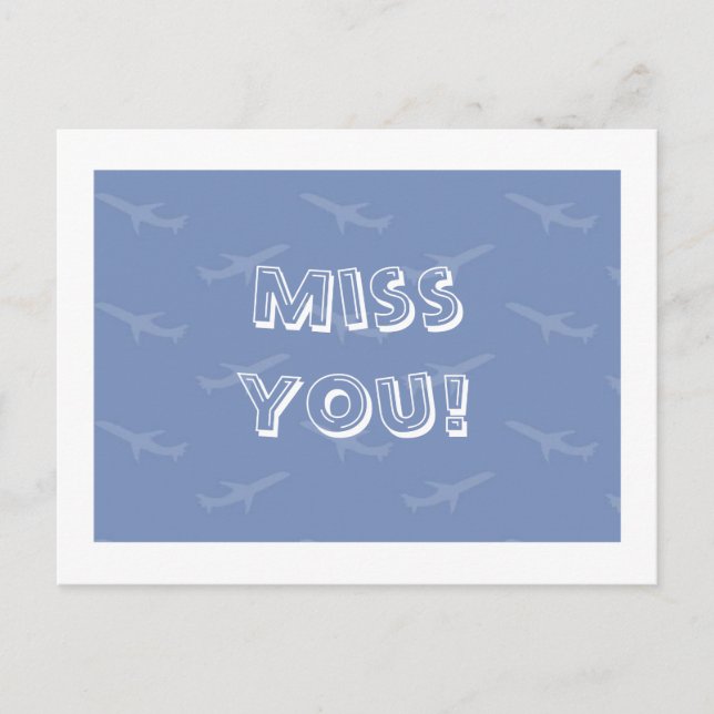 Miss You Postcard (Front)