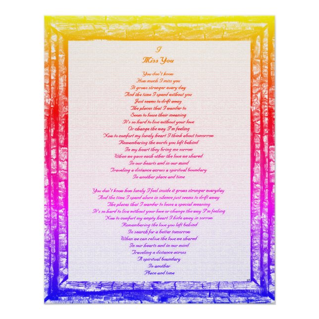 Miss You Poster (Front)