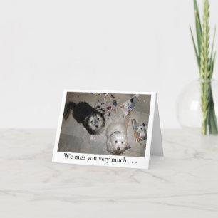 Miss You Puppies Card