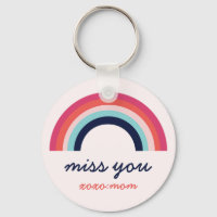 Miss You Rainbow in Blue and Pink Personalized