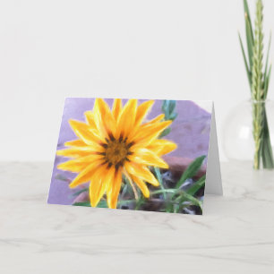 Miss You Single Yellow Flower Inside Template
