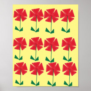 Miss you so much fun flowers of love poster
