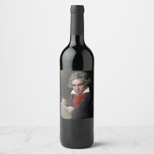 Missa Solemnis: Ludwig Beethoven Classical Music Wine Label (Front)