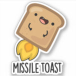 Missile Toast Funny Mistletoe Puns<br><div class="desc">Missile Toast Funny Mistletoe Puns features a cute slice of toast shooting off like a missile to become missile toast . Perfect Puns gift for family and friends who love cute kimchi puns.</div>