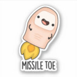 Missile Toe Funny Mistletoe Pun<br><div class="desc">Missile Toe Funny Mistletoe Pun features a cute toe shooting off like a missile. Perfect pun gift for family and friends who love cute mistletoe toe puns.</div>