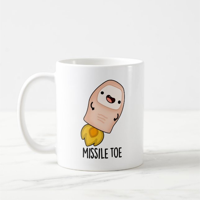 Missile Toe Funny Mistletoe Pun  Coffee Mug (Left)