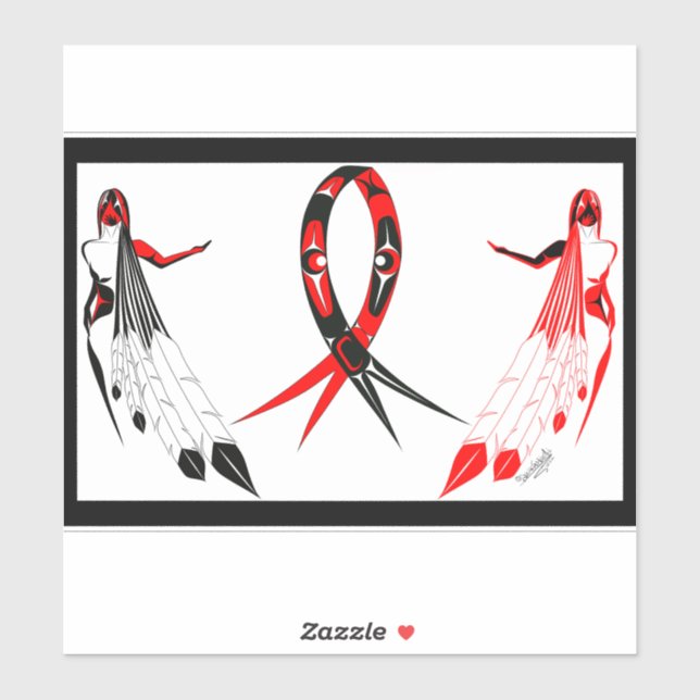 Missing and murdered indigenous women ribbon art (Sheet)