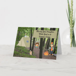 Missing Daughter at Summer Camp Woods Card