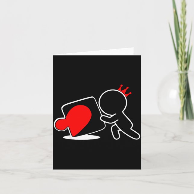 Missing Ece Heart Puzzle Couple Matching Valentine Card (Front)