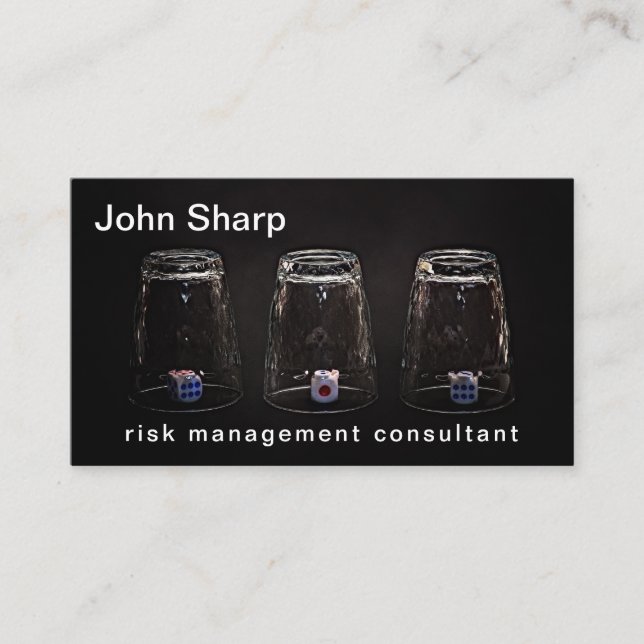 Missing Impossible Risk Management funny custom Business Card (Front)